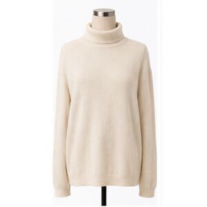 Mc Duff 100% Cashmere Turtleneck Sweater Ivory Cream Women's M